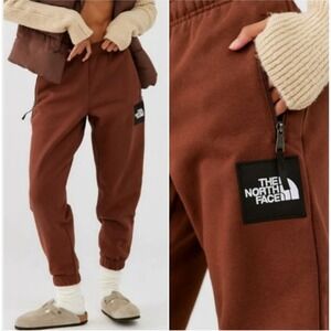 North Face Women's Heavyweight‎ Box Brown Fleece Sweatpants